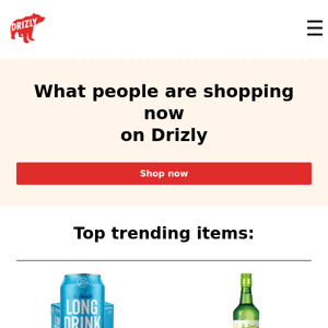 The top 10 trending drinks on Drizly