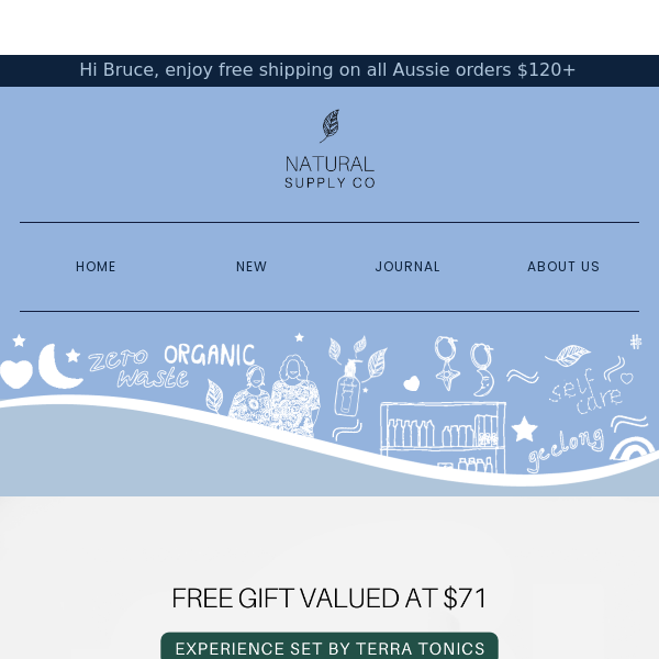 Free gift with purchase worth $71 ✨ Skincare Set by Terra Tonics