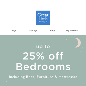 Snuggle up with up to 25% off all things bedroom! ✨