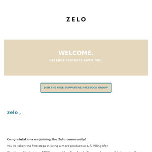 Zelo . Welcome to Zelo. We're happy to have you here.