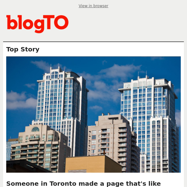 The latest from blogTO