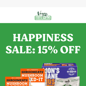 Happiness Sale: 15% OFF