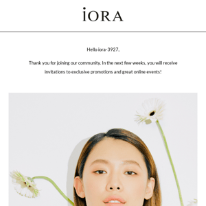 Your iORA SINGAPORE account has been created!