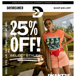 25% OFF Is Happening
