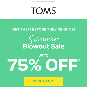 ICYMI: Up to 75% off | 350+ styles on SALE
