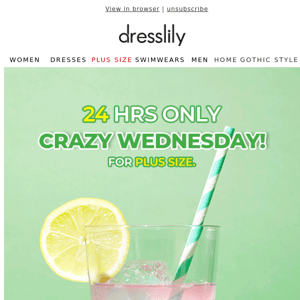 Crazy Wednesday For PLUS SIZE! Up to 50% off