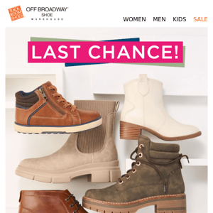 Final hours! Don't miss BOGO FREE boots ⏳