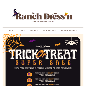 Trick or Treat Super Sale! 🎃