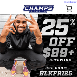 Catch 25% off $99+ now 🎁👟💸🏀