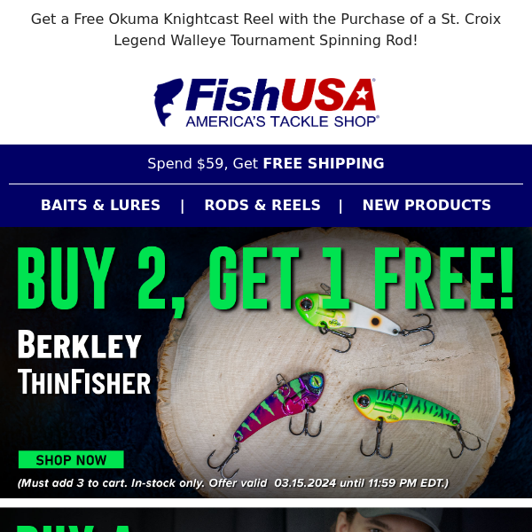 Berkley ThinFishers Buy 2, Get 1 Free Today Only!