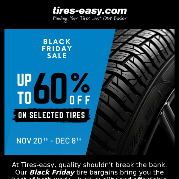 Black Friday Tire Bargains: Where Quality Meets Affordability! 🚦