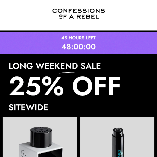 48 hours left! Save 25% off