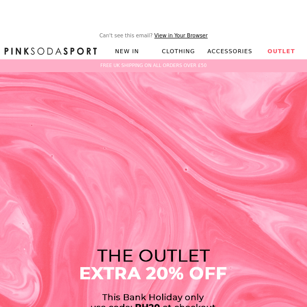 Wait... an EXTRA 20% off our outlet prices!?