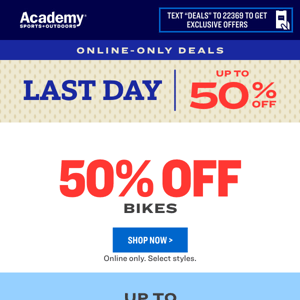 LAST DAY ⌛️ SAVE Up to 50% Online