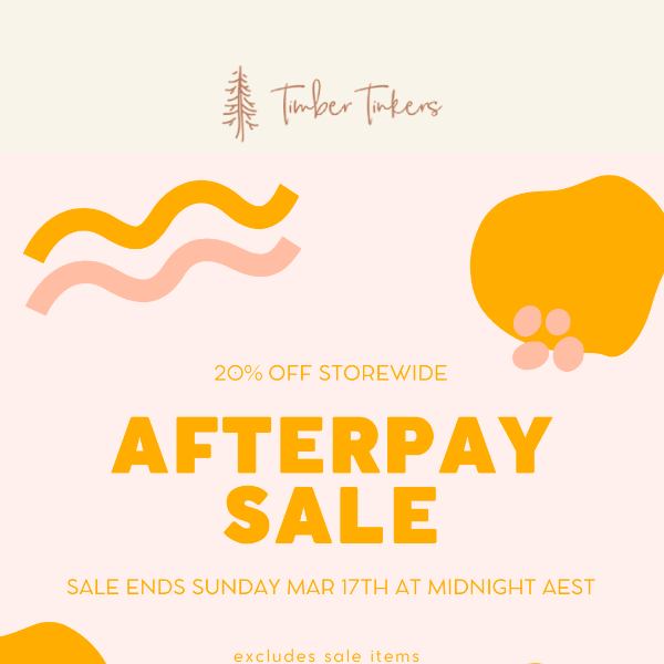 ⭐ AFTERPAY SALE ⭐ 1 day left!