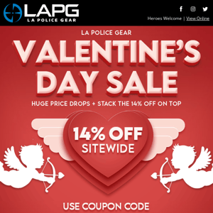HOURS left - 14% off Valentine's Day Sale