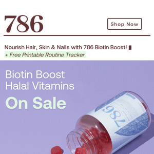 Nourish Hair, Skin & Nails with 786 Biotin Boost! ✨🍓