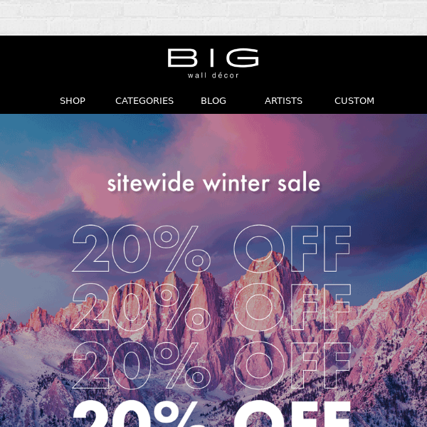 Be the first to shop our Winter Sale ⛷️