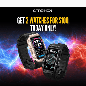 Two smartwatches for $100 for the next 60 minutes!