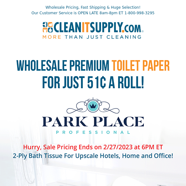 Park Place (51¢ a Roll Premium Toilet Tissue  - Stock Up!