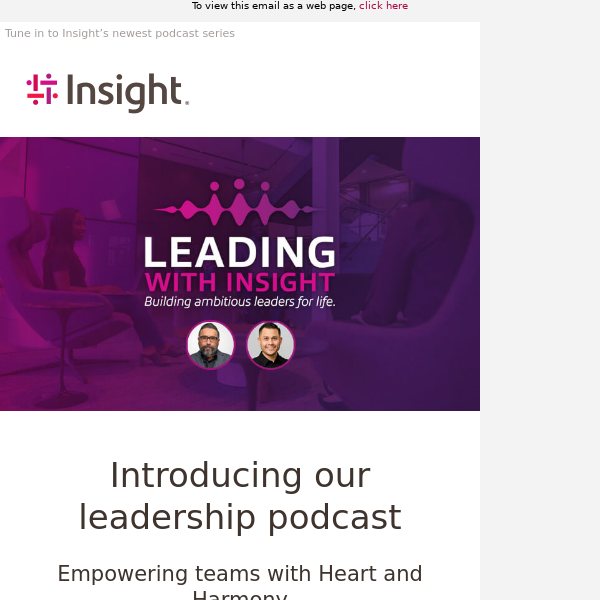 Just launched: Leading with Insight