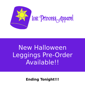 Lost Princess Apparel, It's The Final Day for the Halloween Leggings Pre-Order!!