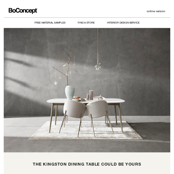 Win the Kingston dining table