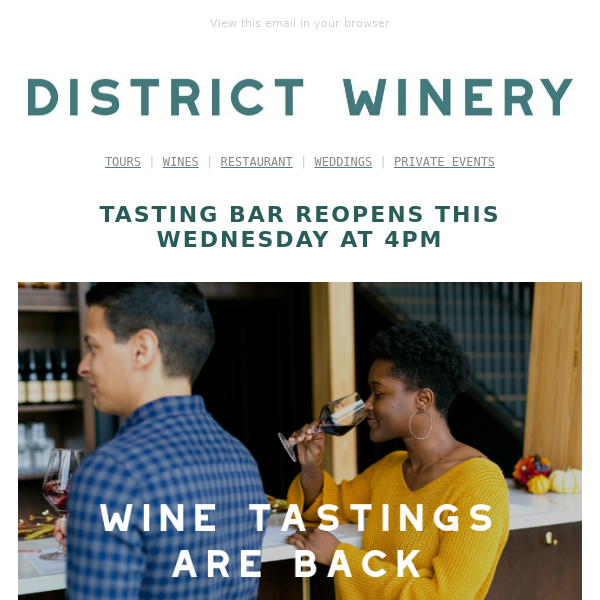 The Tasting Bar Reopens This Week! 🍷
