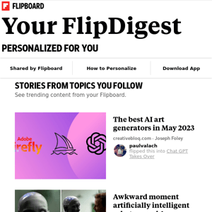 What's new on Flipboard: Stories from Design, Technology, Food & Dining and more