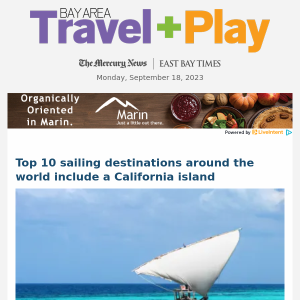 Top 10 sailing destinations around the world include a California island