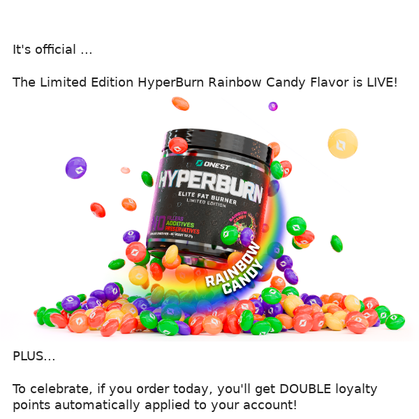 HyperBurn Rainbow Candy: Now Available