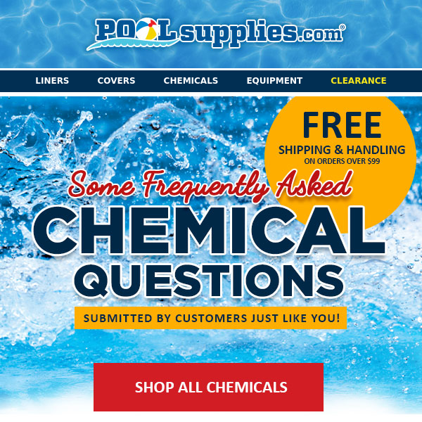 Savings Alert! Chemicals are now on sale!