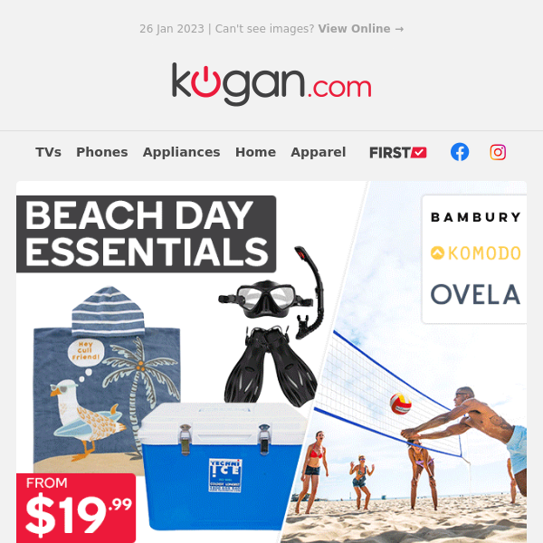 🏖️ Beach Day Essentials from $19.99 - Sun Shelters, Snorkels, Coolers & More