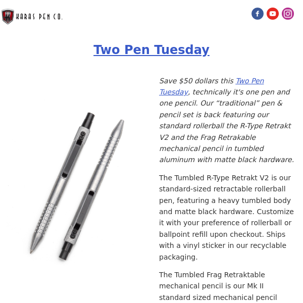 Two-Pen Tuesday