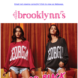 New looks for Monday's BIG game! Shop in-store or online at www.brooklynns.com.