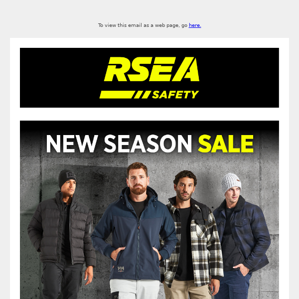 RSEA Safety – NEW SEASON SALE - ENDS SUNDAY!