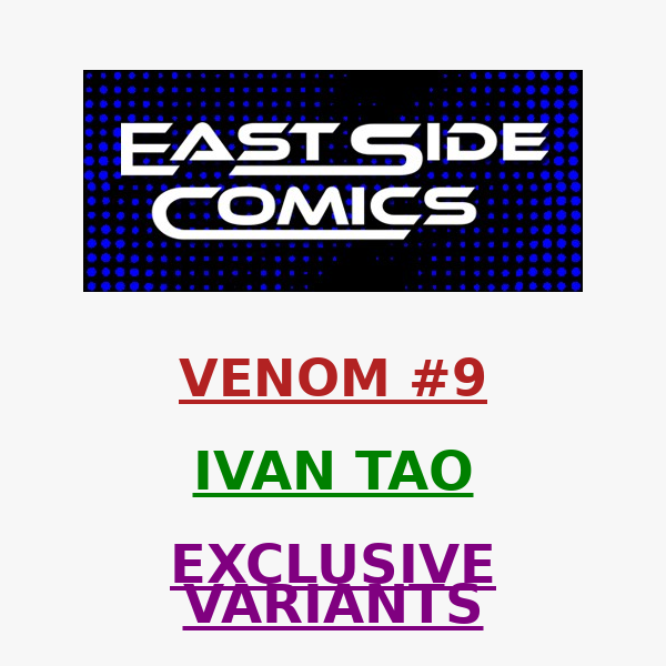 🔥 IVAN TAO RETURNS WITH VENOM #9 EXCLUSIVES! 🔥 NEGATIVE SPACE - DRIP VARIANTS! 🔥 PRE-SALE SUNDAY (6/05) at 2PM (ET) / 11AM(PT)