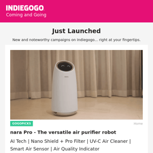 Coming and Going on Indiegogo