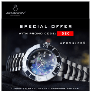 Special Offer with code: DEC - Hercules Swiss Automatic with Tungsten Bezel