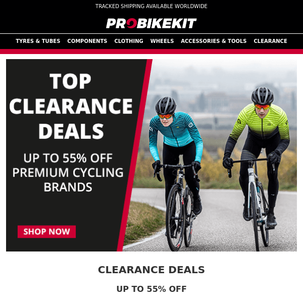 Up to 55% off top Cycling deals