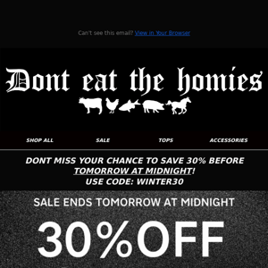 SALE ENDS TOMORROW NIGHT! ⏰