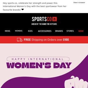 International Women's Day ❤ - Sports Co