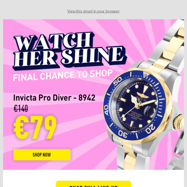 Watch Her Shine - Last Chance To Shop!