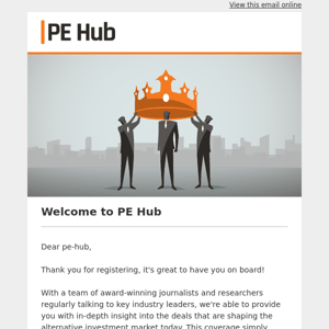 PE Hub, welcome to PE Hub