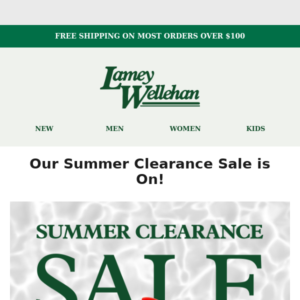 Save now! Our Summer Clearance sale is on! - Lamey Wellehan Shoes