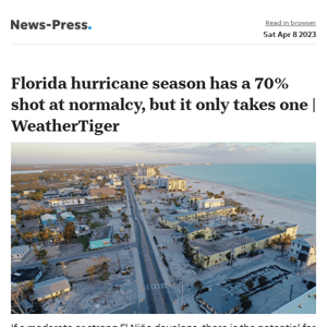 News alert: Florida hurricane season has a 70% shot at normalcy, but it only takes one | WeatherTiger