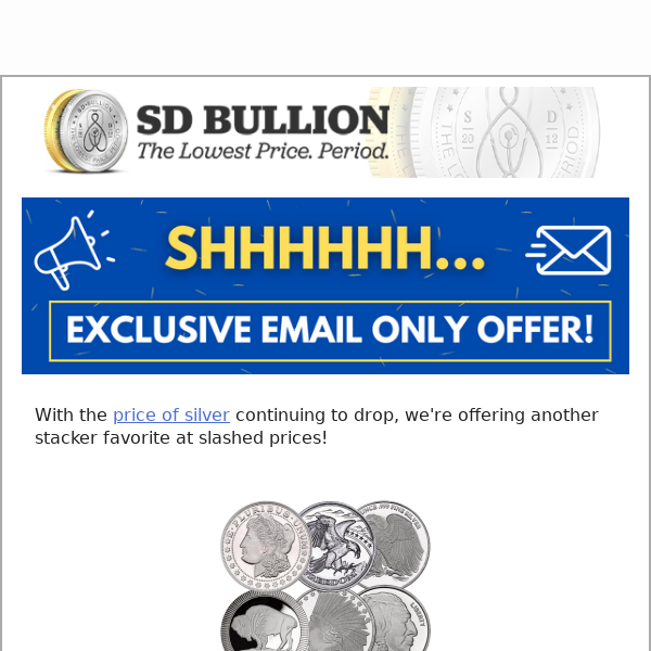 Exclusive Offer: Get 30% Off on Silver Rounds at SD Bullion! 💰