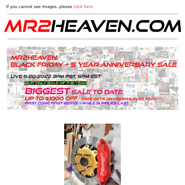 ⚡️ ⚡️MR2 Heaven Black Friday/5 Year Anniversary SALE is LIVE! Don't miss out! HUGE Savings ⚡️ ⚡️