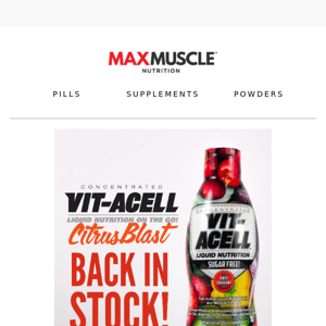 Vit-Acell Citrus Blast back in stock!