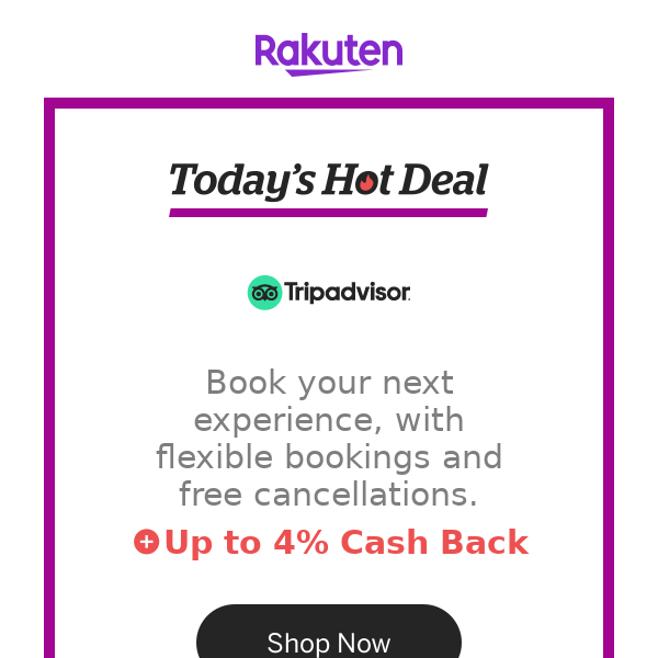 Hot Deal for you at Tripadvisor: Book your next experience, with flexible bookings and free cancellations.